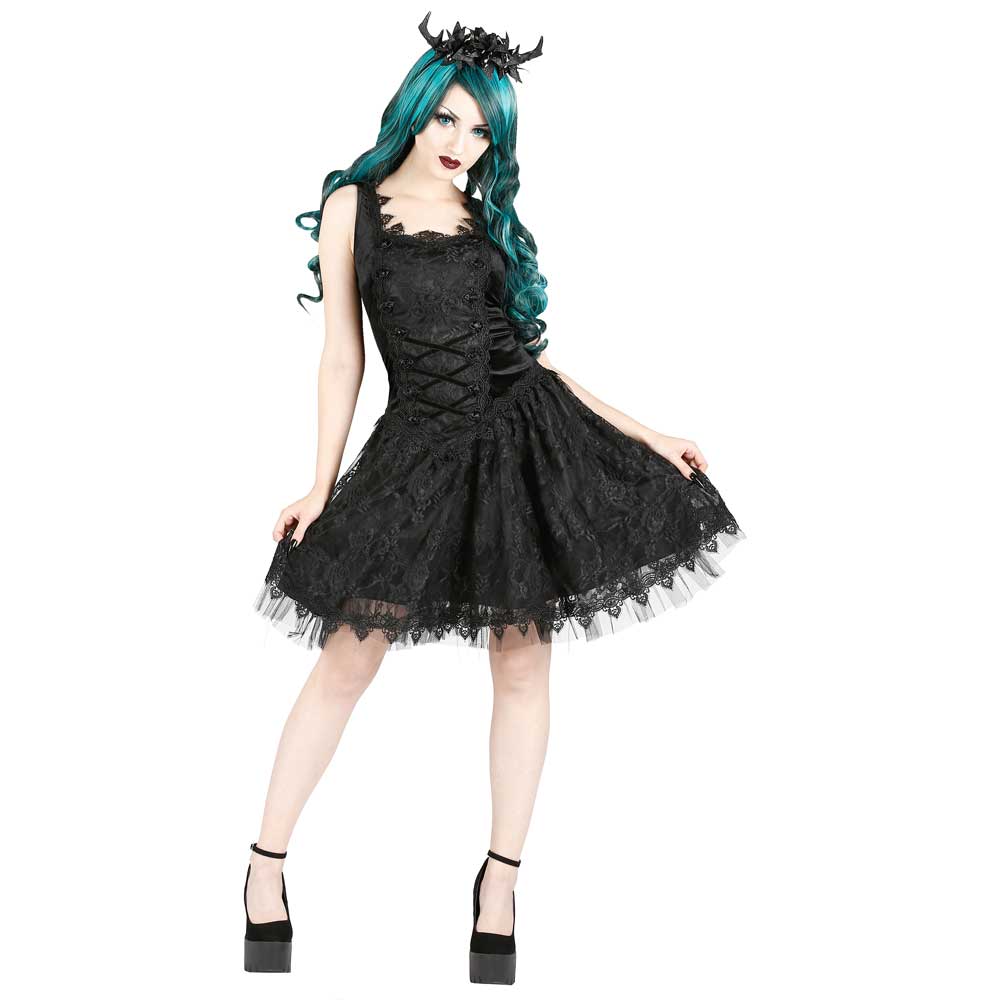 Sinister - 1023 Korte jurk - Zwart Product image
